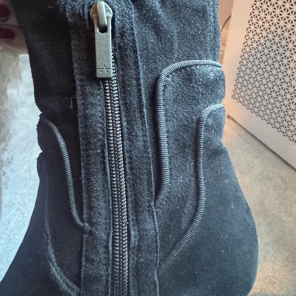 Aquitalia Italian waterproof Black Women's Suede Knee-High Boots - Picture 6 of 6